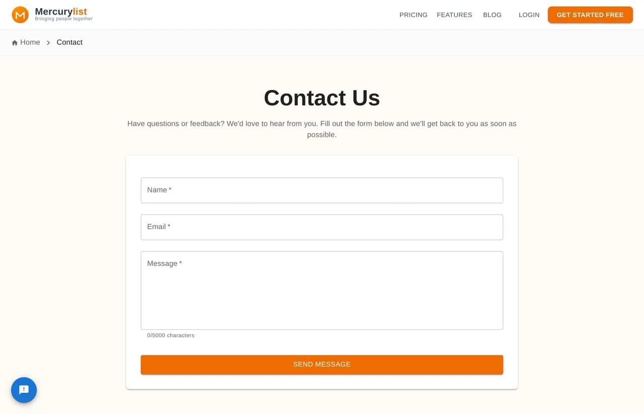 Contact page