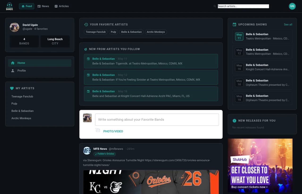 Home feed